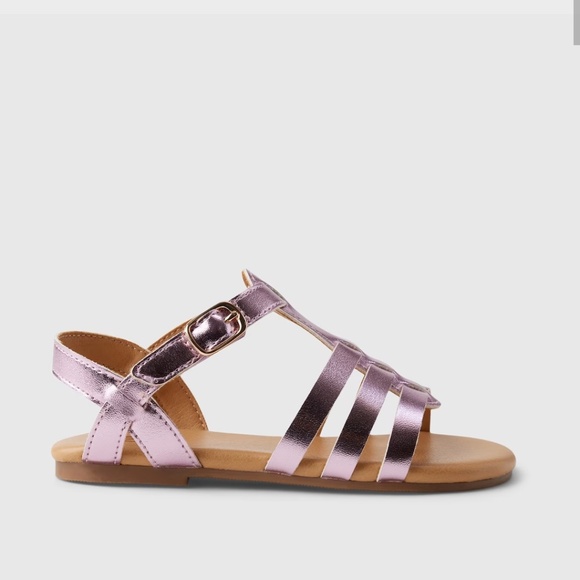 Toddler Girls Purple Metallic Strappy Sandal - Picture 6 of 8